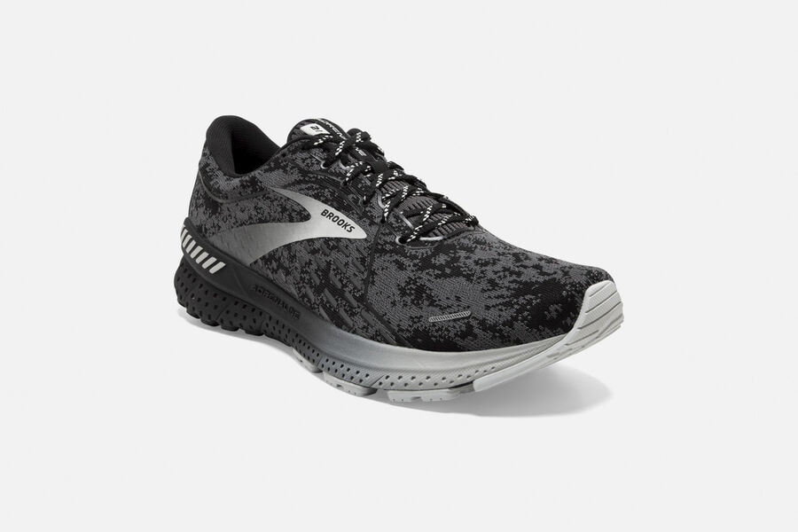 Brooks Running Shoes - Adrenaline GTS 21 Road Mens - Black/Grey - ZSL-043982